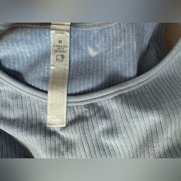 Victoria's Secret PINK Ribbed Crop Top Bralette built in cups Blue Size M - Picture 7 of 7